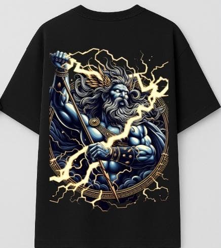 GREEK GOD DESIGN OVERSIZED T-SHIRT